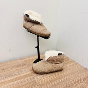 Old Friend Sheepskin Suede pull-on booties Brown Child’s 9